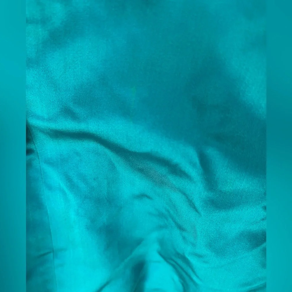 Vintage Dynasty Silk green maxi long skirt - Picture 2 of 5